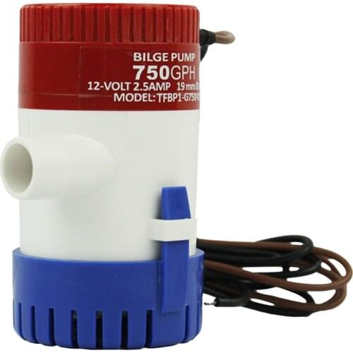 Electric Bilge Pump 500GPH 750GPH 1100GPH 12VDC 2.5AMP 19mm Water Pump Submersible Pumps for Hydration Fountain Ship