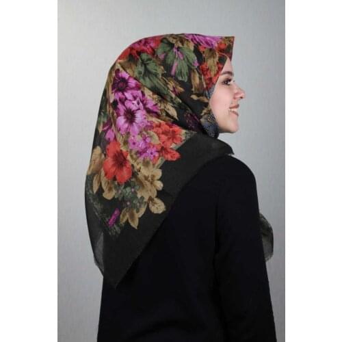 FOMARA SHİNE PATTERNED SILVERY LINEN SCARF-DESEN-05-RENK-11