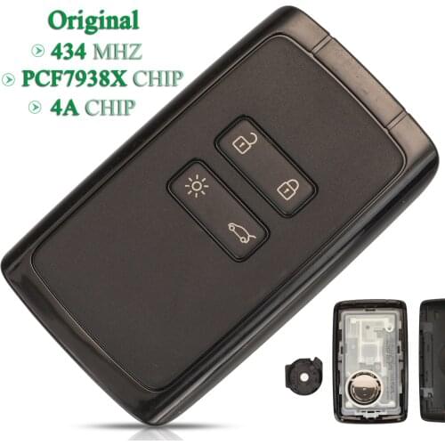 Bilchave Original For Renault Megane 4 Talisman Espace 5 Kadjar Fob 434Mhz 4A PCF7938X Chip Smart Remote Car Key 4 Buttons