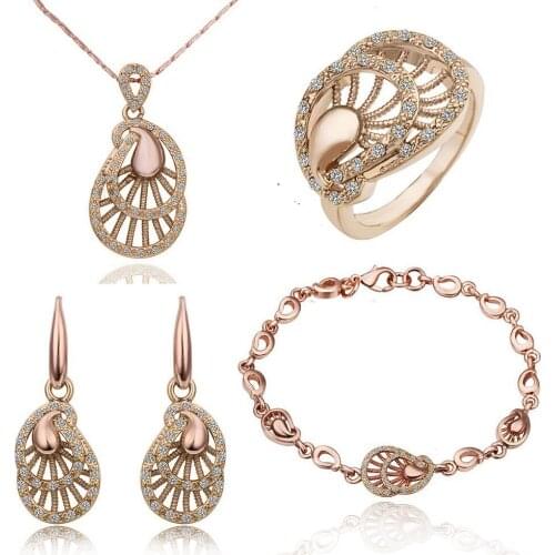 Pendants Necklace Set Gold Filled Statement Necklace Earring Women Wedding Accessories Nigerian african beads jewelry sets