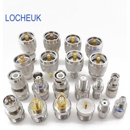 20 Type Set UHF PL259 SO239 Mini UHF Adapter Kits UHF to SMA/BNC/MCX/FME/F/TNC/Mini UHF RF Coaxial Radios Adapter Connector Kit