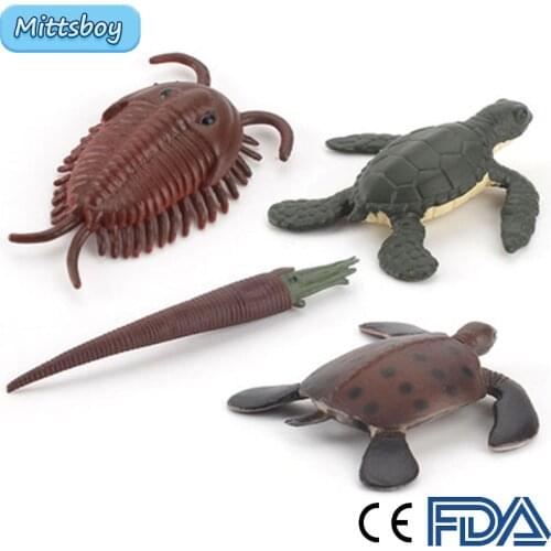 Simulation Ancient Ocean Model Simulation Figures Trilobite Turtle Educational Toy for Children Baby Toy Figure Collection Gifts