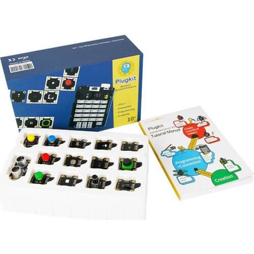 BlueRaven Plugkit Scratch Maker Education Arduino Sensor Kit With UNO Development Board For Entry Learning Graphical Programming