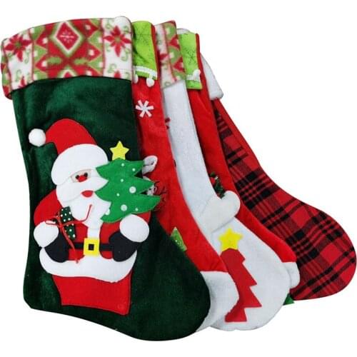 New Christmas socks Christmas decorations old man elk Christmas gift bag Candy Bag Pendant