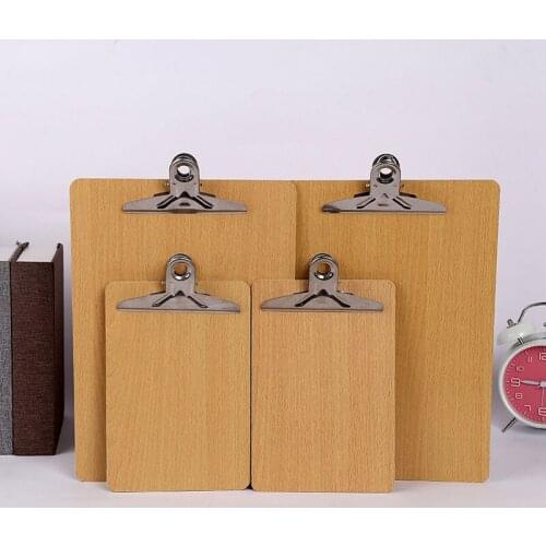 A4 A5 Wooden Clipboard Folder Paper Ticket Bills Document File Clip WordPad Office School Writing Board Clamp Holder Stationery