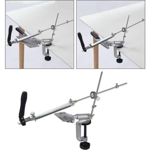 Professional Knife Sharpener 360° Rotation Flip Aluminium Alloy with 4 Sharpening Stones Chef Fine Grinding Polishing Tool