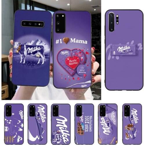 Chocolate Milka Phone Case For Samsung S20 S10 S8 S9 Plus S7 S6 S5 Note10 Note9 S10lite