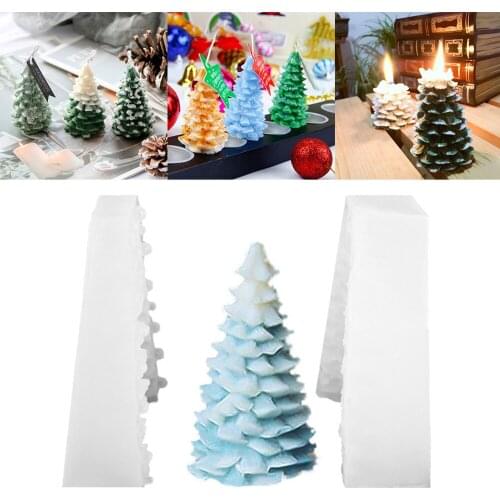 3D Christmas Tree Silicone Mold Small Cake Epoxy Resin Mould Suitable For Fondant Aromatherapy Plaster Soap Molds