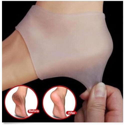 2020 New Hot Fashion Silicone Moisturizing Gel Heel Sock Cracked Foot Skin Care Support Protector Strengthen protection Increase