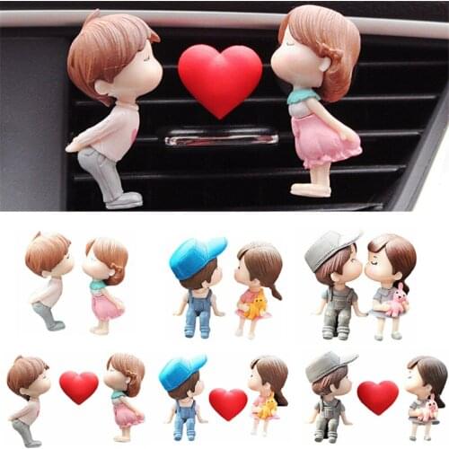 Lovely Couple Car Air Vent Freshener Perfume Clip Aromas Diffuser Decor Air Conditioning Perfume Clip Car Fragrance Car Decor