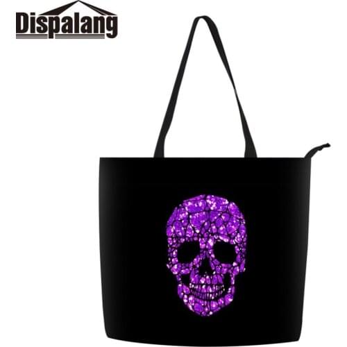 Dispalang Trendy Style 1 MOQ Personalized Crossbody Bag Custom Bolso for Girl Design Skull Picture on Cloth Shopper for Lady