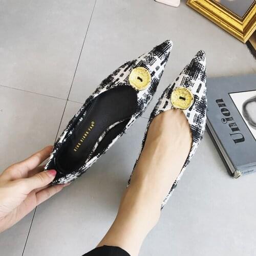 Pinhead Single Shoe Female with Fine Heel Bag with Shallow Heel High Heels Flax Tweed Thick Heel 2018 Summer Silver gg shoes