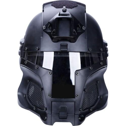 Military Airsoft Full Face Helmet Multi-Function Mask Safety Combat Helmet for Head Protective Adjustable Army Wargame CS