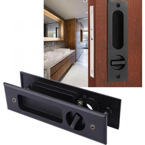 Door Pull Lock Embedded Sliding Door Lock Interior Balcony Bathroom Cabinet Door Pull Handle Furniture Hardware