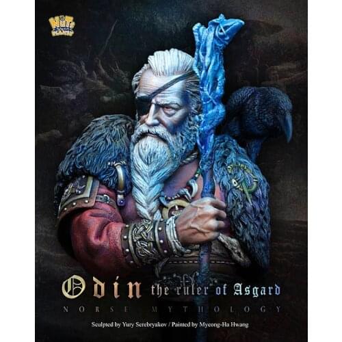 1/10 Odin the ruler of Asgard Resin Figure Bust GK Magic role Film theme Uncoated No colour