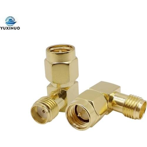 1/5/10pcs SMA Male to SMA Female 90 Degree Right Angle Connector Adapter Screw the Needle for Two Way Radio Antenna Repair Tools