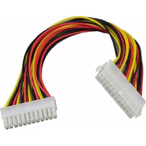 25pcs ATX 24pin power supply extension cable ATX 24Pin Male to 24Pin Female Power Supply Extension Cable