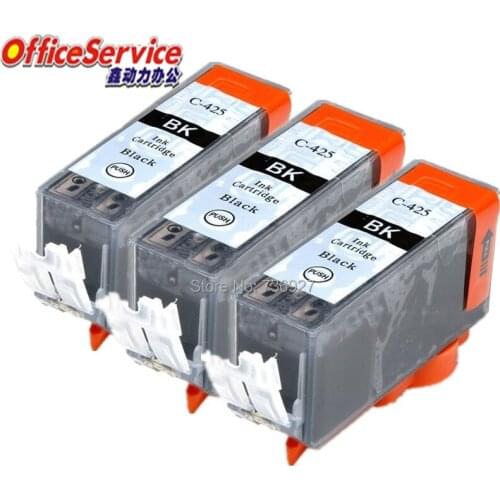 3Black pgi425 PGI 425 pgi-425 Compatible ink Cartridge For Canon IP4840 IP4940 IX6540 MG5240 MG5340 MX894 MG6240 MG8140 MG8240