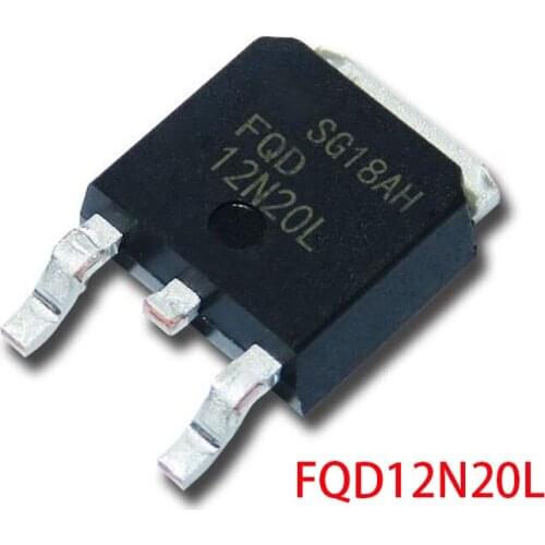 5pcs FQD12N20L TO252 FQD12N20LTM TO-252 FQD12N20 12N20L 200V logic level N-channel MOSFET