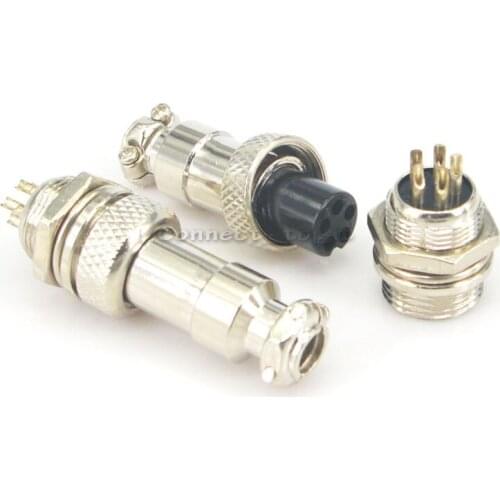 XLR aviation connector 5 Pin Plug type wire aviation Connector 5 Pin 12mm Chassis Mount plugs socket xlr