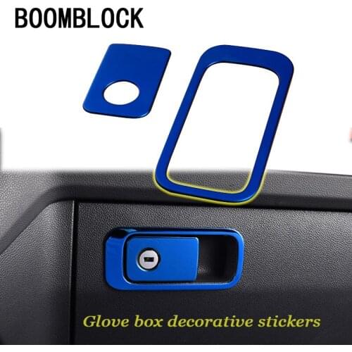 BOOMBLOCK Car Stickers Covers For VW Tiguan 2017 2018 Volkswagen Tiguan 2 MK2 2016 Co-pilot Glove Storage Box Handle