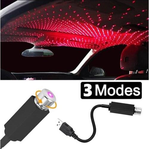 Car convenient usb star ceiling light laser projection lights Ambient Atmosphere Galaxy Christmas Interior Decorative Light