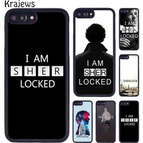Krajews I AM SHERLOCKED Phone Case For iPhone X XR XS 11 12 Pro MAX 5 6 6S 7 8 Plus Samsung Galaxy S7edge S8 S9 S10