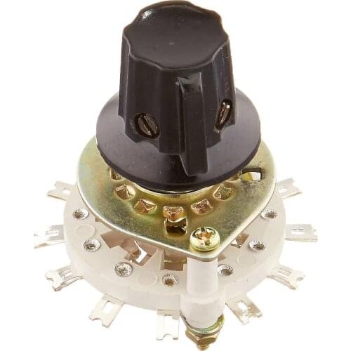 CNIM Hot Plastic Knob 2P5T 2 Poles 5 Position Band Channel Rotary Switch