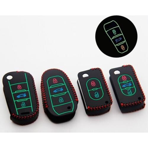 For Citroen C2 C3 C5 X7 C4 Picasso For Peugeot 2008 208 5008 508 207 407 307 308 Car Key Case decoration Auto Accessories