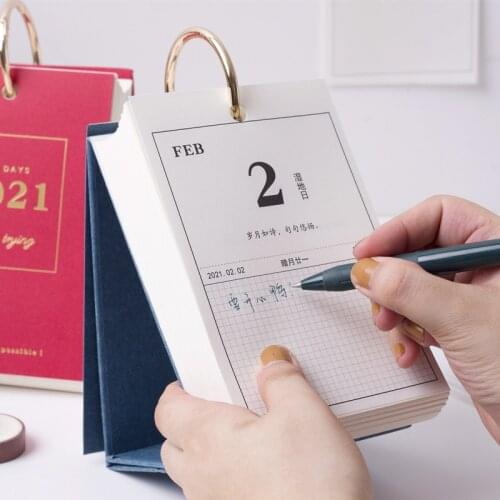 2021 365 days daily table calendar desk tear calendar perpetual calendar memo style calendar