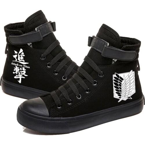 Attack on Titan Printed High Top Canvas Shoes Cozy Sneakers