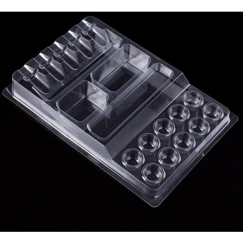 25pcs Disposable Tattoo Cartridge Needles Holder Tray Transparent Plastic Stand Microblading Tattoo Machine Pen Display Stand