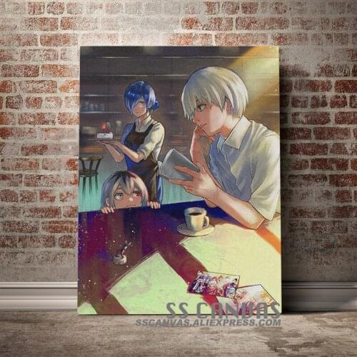 Ken Kaneki Touka Kirishima Ichika Tokyo Ghoul Anime Canvas Painting Decor Wall Art Pictures Home Room Decoration Prints Poster