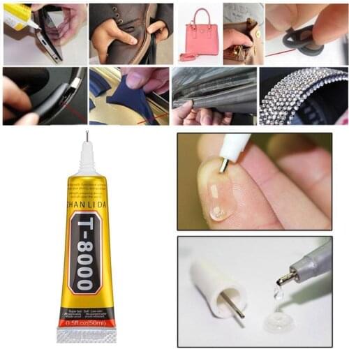 T8000 Glue 15/50ml Super Adhesive Mobile Phone Tablet Screen Repair Jewelry Glue Adhesive Craft Sealant Frame Fixing V1L1