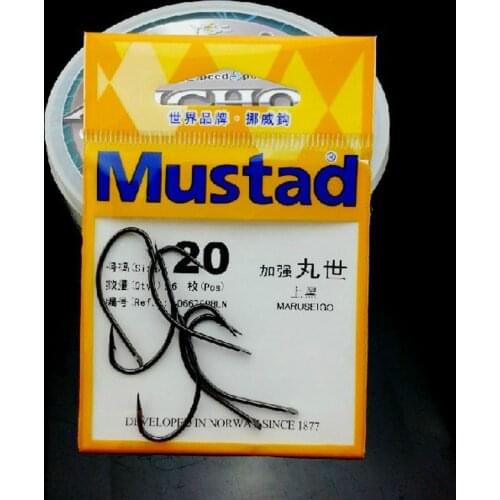 20pcs/lot Mustad barbed fishinghook 10667spbln# high carbon steel carp fishing hooks fishery anzuelos pesca acesorios anzol hook