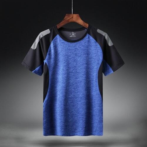 Summer Mens Sports T-shirt Outdoor Quick-drying Short-sleeved Large Size Sports Fitness Clothes Tshirts Sports Wear for Men Gym