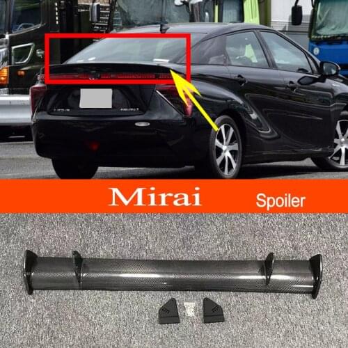Mirai 2015-2021 Real Carbon Fiber GT-style Car-styling Sporty Rear Trunk Wing Spoiler for Toyota Mirai 2015-2021 Sedan