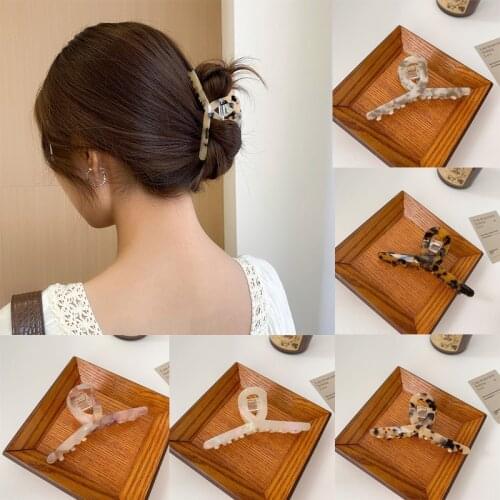 MueRaa 2021 Leopard Printted Elegant Women Girls Hair Claws Large Hair Clips Fashion Korean Hair Accessories Hairpins Hairgrips