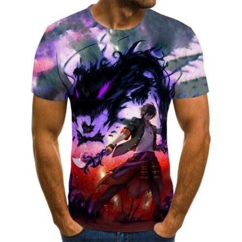 3D Japanese kimetsu no yaiba anime mens t-shirt Summer comfortable manga figure boys oversized t-shirts kids top