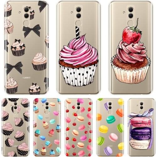 Sweet Cake Food Macaron Cartoon Phone Case For Huawei Mate 20 10 9 Pro Soft Silicone Back Cover For Huawei Mate 7 8 9 10 20 Lite
