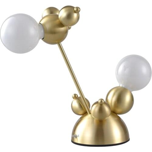 Nordic golden puppy table lamps bedroom bedside childrens room design modern branch shape metal desk lights study E27 lighting