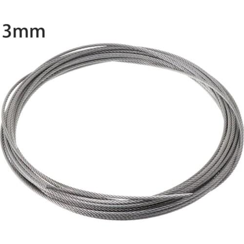 New 10m 304 Stainless Steel Wire Rope Soft Fishing Lifting Cable 7×7 Clothesline
