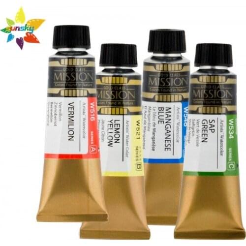 Original MIJELLO Gold level Master B series Professional Watercolor pigment Single optional tubular 15 ml Transparent color