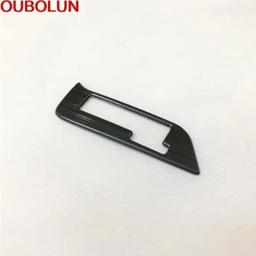 OUBOLUN For Hyundai IX35 2018 Gear Shift Level Base Pedestal Switch Button Knob Cover Trim Interior Accessories Stainless Steel