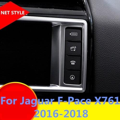 Plastic Center Console Navigation frame decoration cover trim Interior decoration For Jaguar F-Pace F pace fpace X761 2016-2018