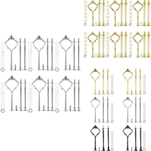 6 Set Tray Hardware for Cake Stand 3 Tier Cake Stand Fitting Hardware Holder for Wedding and Party Serving Tray