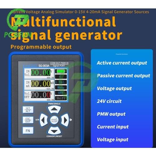 SG-003A 0-10V Adjustable Current Voltage Simulator 4-20mA Signal Generator Sources transmitter calibrator Transmitte PWM Analog
