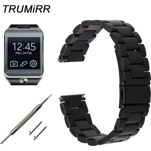22mm Stainless Steel Watch Band Quick Release Strap for Samsung Gear 2 R380 Neo R381 Live R382 Wirst Bracelet Black Gold Silver