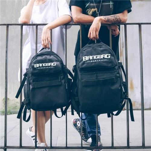 Skateboard Bag Oxford Fabric Double Rocker Bag Skateboard Backpack Lovers Bag Black Students Bag