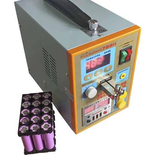 SUNKKO 788H usb battery spot welding machine LED light lithium battery test USB charging 18650 battery pack welding